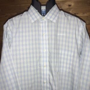 Brooks Brothers Men's Blue Plaid Dress Shirt 16